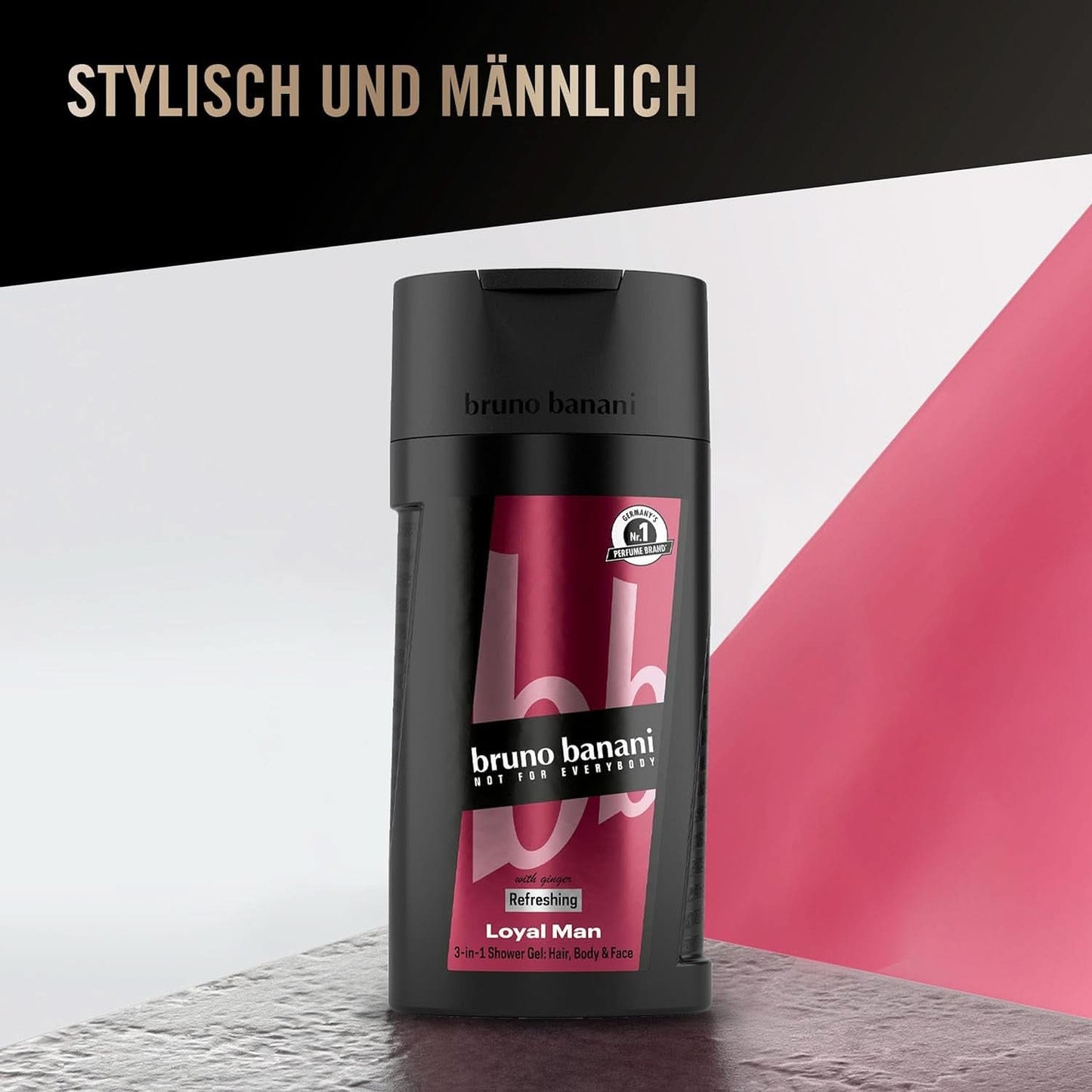 Bruno Banani Loyal Man gel douche 3 en 1 corps, cheveux et visage, homme, 250 ml Douche et bain Naty Shop