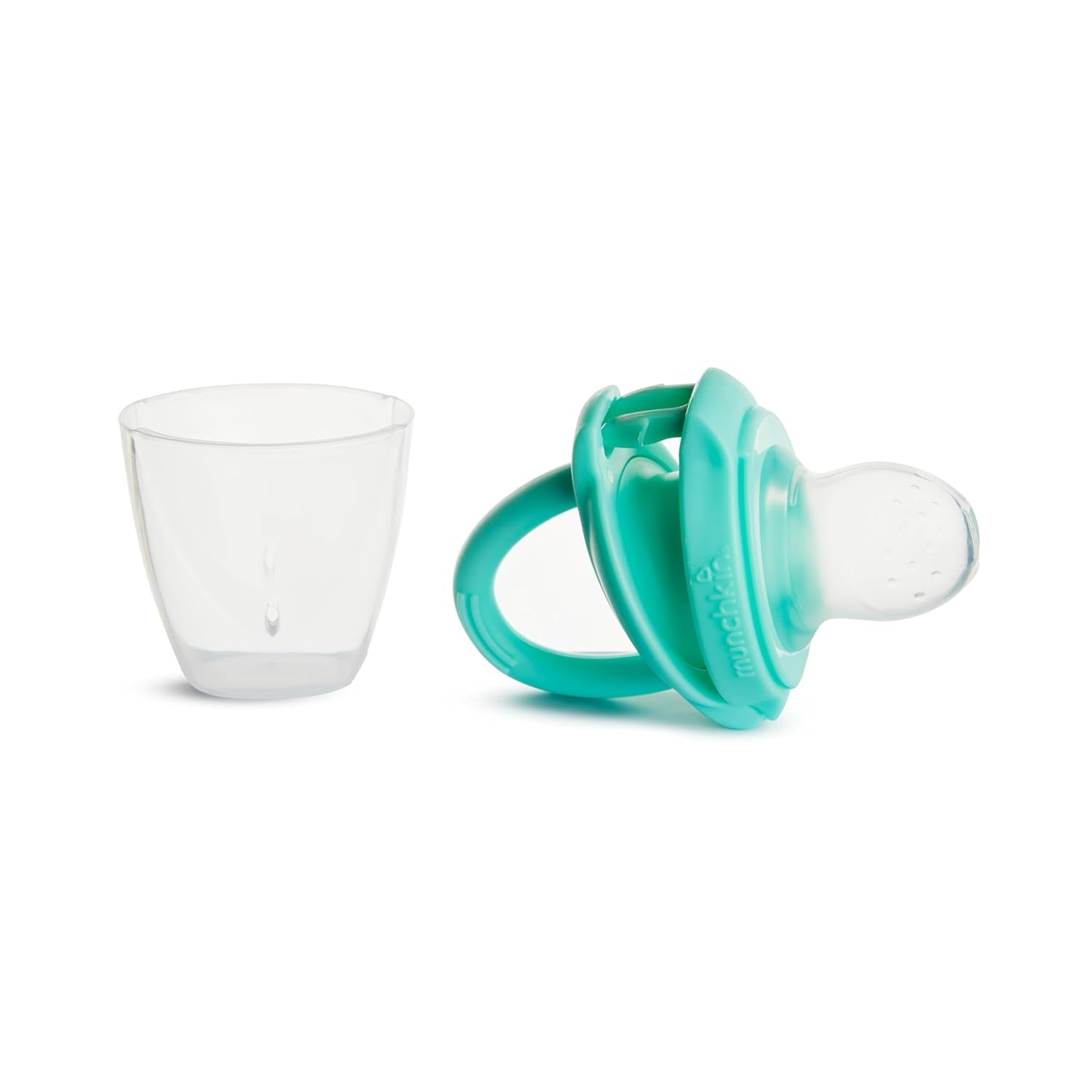 Distributeur de nourriture en silicone pour bébé Munchkin | Idéal pour les déplacements – sachets en silicone pour aliments surgelés | Distributeur de nourriture auto-alimenté | Nourrisseur de sevrage | Sans BPA | À partir de 4 mois | Paquet de 2 | Bleu et vert