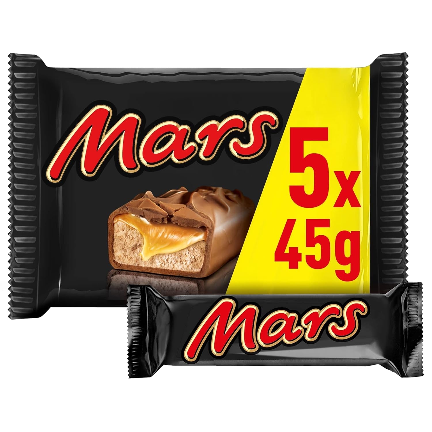 Barre de chocolat Chocolat caramel 1 paquet de 5 barres (1 x 225 g) (paquet de 4)