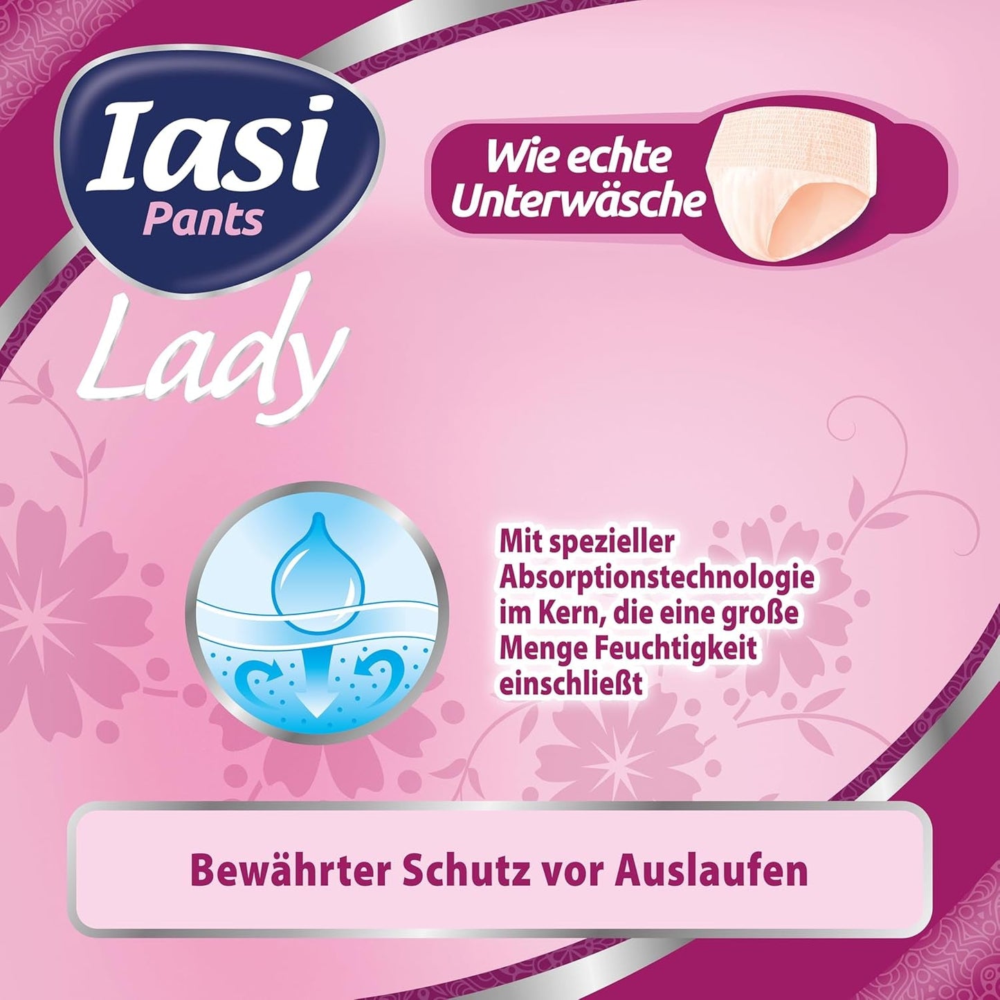 LADY Pants 48 Pantalons Jetables pour Incontinence Urinaire Absorbance Grande Taille S pour Femme 48 Pièces