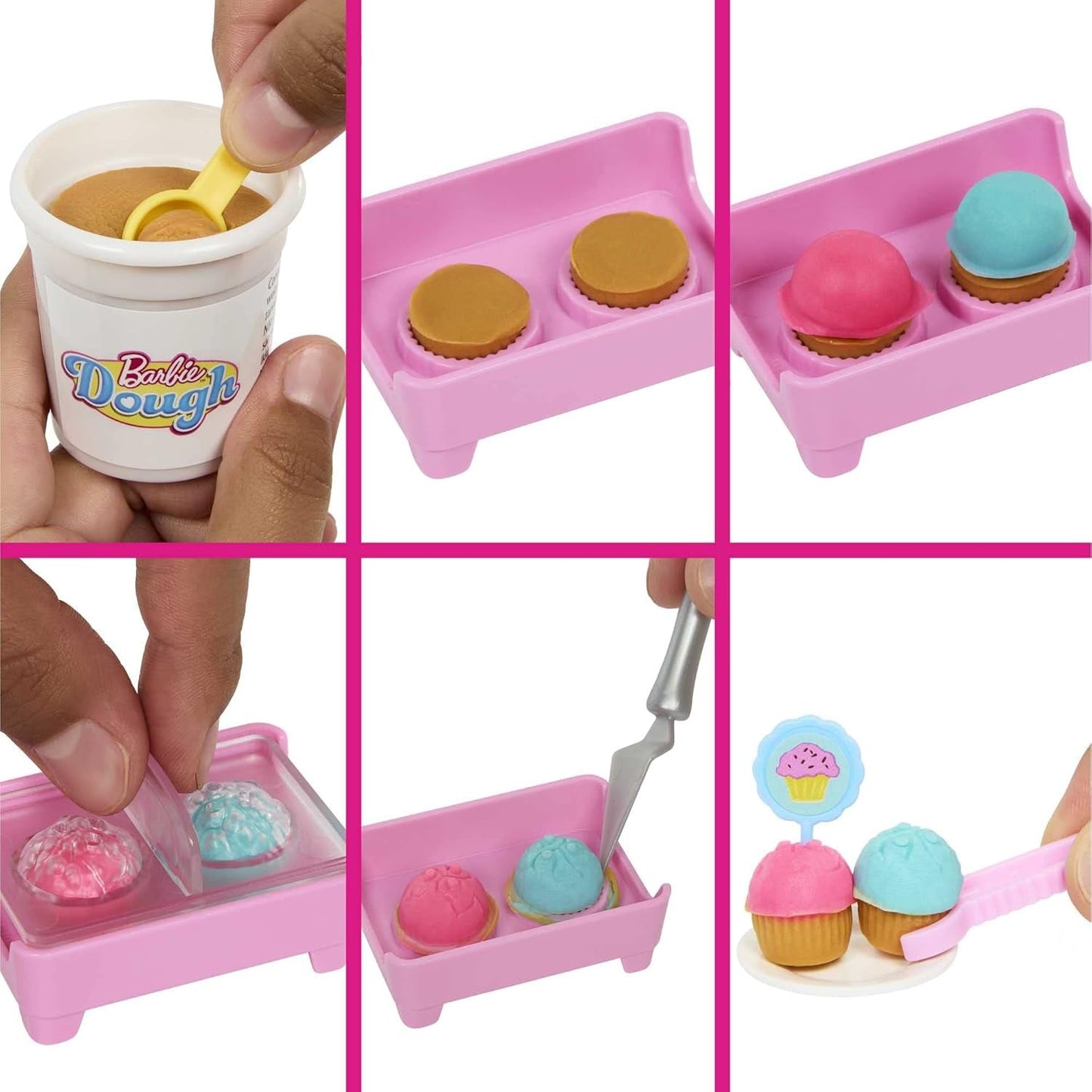 Poupée Barbie Malibu Roberts et ensemble de pâtisserie 18 pièces, comprenant de la pâte à modeler et des beignets, des croissants et des muffins, pour 3 ans et plus, HJY19
