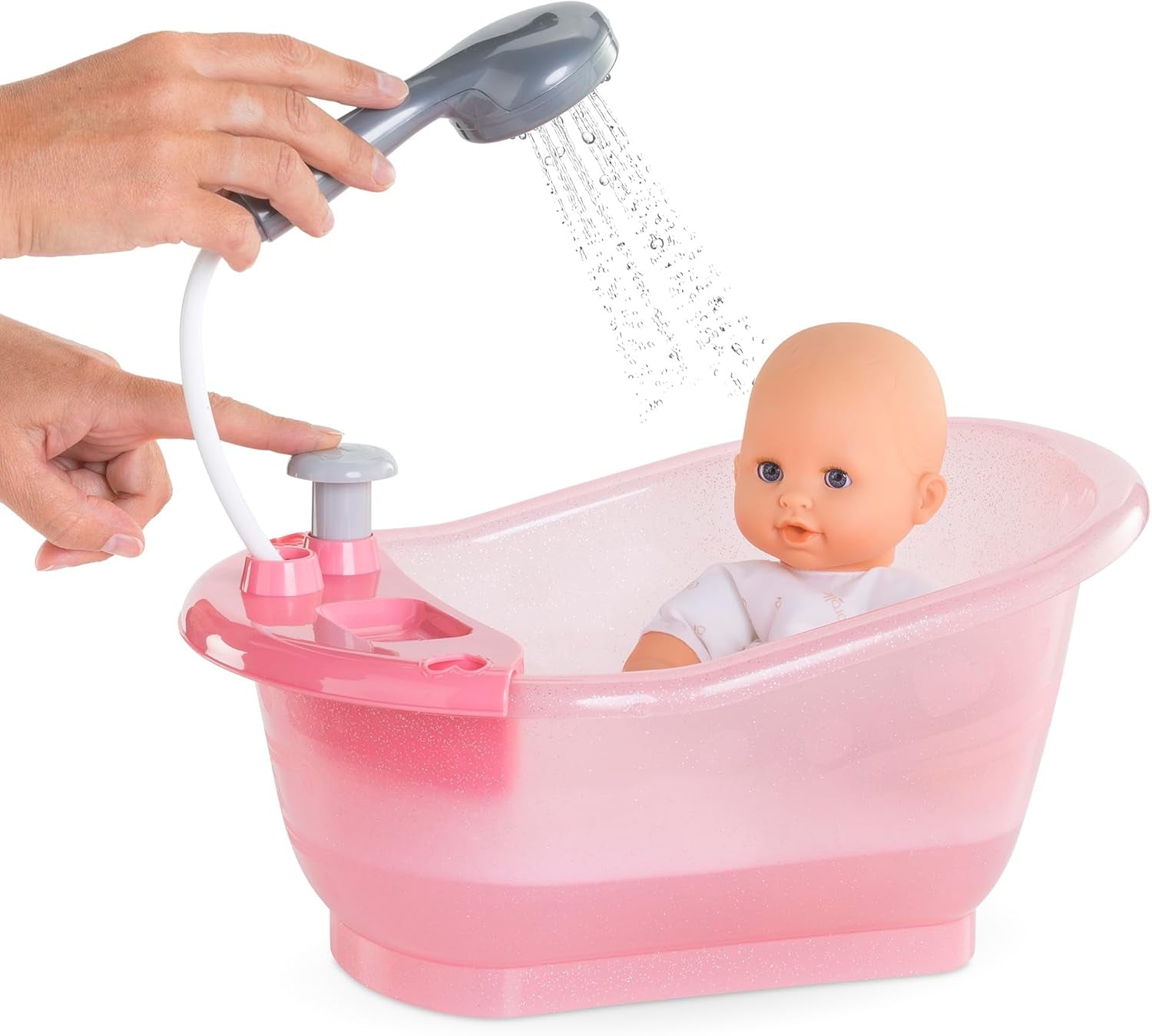 Corolle 9000141660 - Baignoire Mon Grand Poupon avec fonction pompe et canard en caoutchouc pour toutes les poupées 30-36 cm, 32,5 cm, à partir de 3 ans