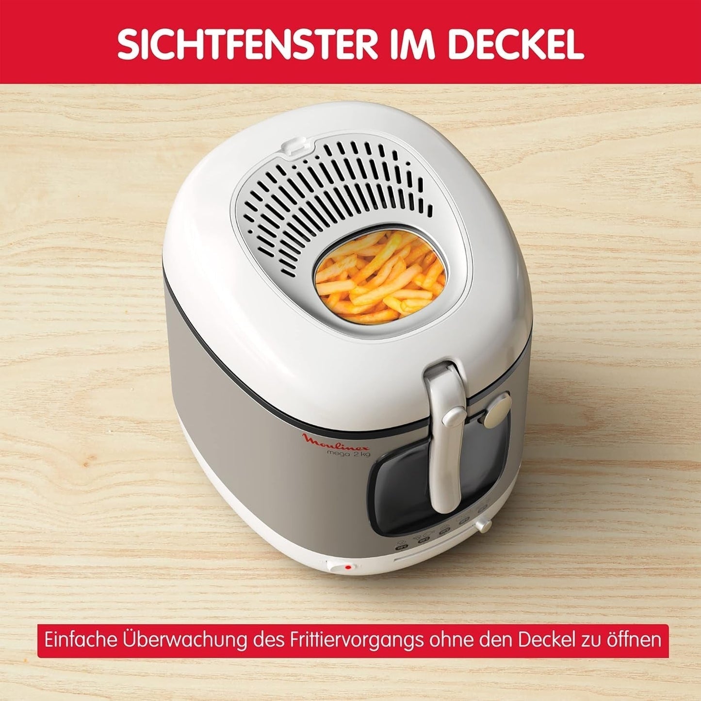 Friteuse AM4800 Mega 2Kg, friteuse à huile, filtre anti-odeur, 1800 W, électroménager Naty Shop