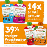 Pumpkin Organics Bio Gemüse-Getreide-Quetschie Kürbis, Birne, Apfel, Pflaume, Hafer ohne Zuckerzusatz¹ - à partir de 8 mois - comme Snack ou Beikost für unterwegs (100g)