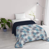 Literie Italienne Fantaisie Microfibre Eté 1.5 Lits Murrine Quilts & Quilts Naty Shop Bonnets de Douche Bleu 1 Posto E Mezzo