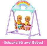 Poupée Barbie Skipper et chambre de bébé avec accessoires, comprend des poupées jumelles, 1 berceau, 1 balançoire, 1 bascule et plus, HXM99 Naty Shop Dolls