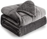 Couverture lestée Cottonblue 6,8 kg Couverture lestée Sherpa en flanelle à poils longs Queen Size pour adultes Couvertures lestées confortables pour apaiser et détendre Couettes lourdes 152,4 x 203,2 Naty Shop Quilts & Quilts Gris 48 X 72 15 Lb