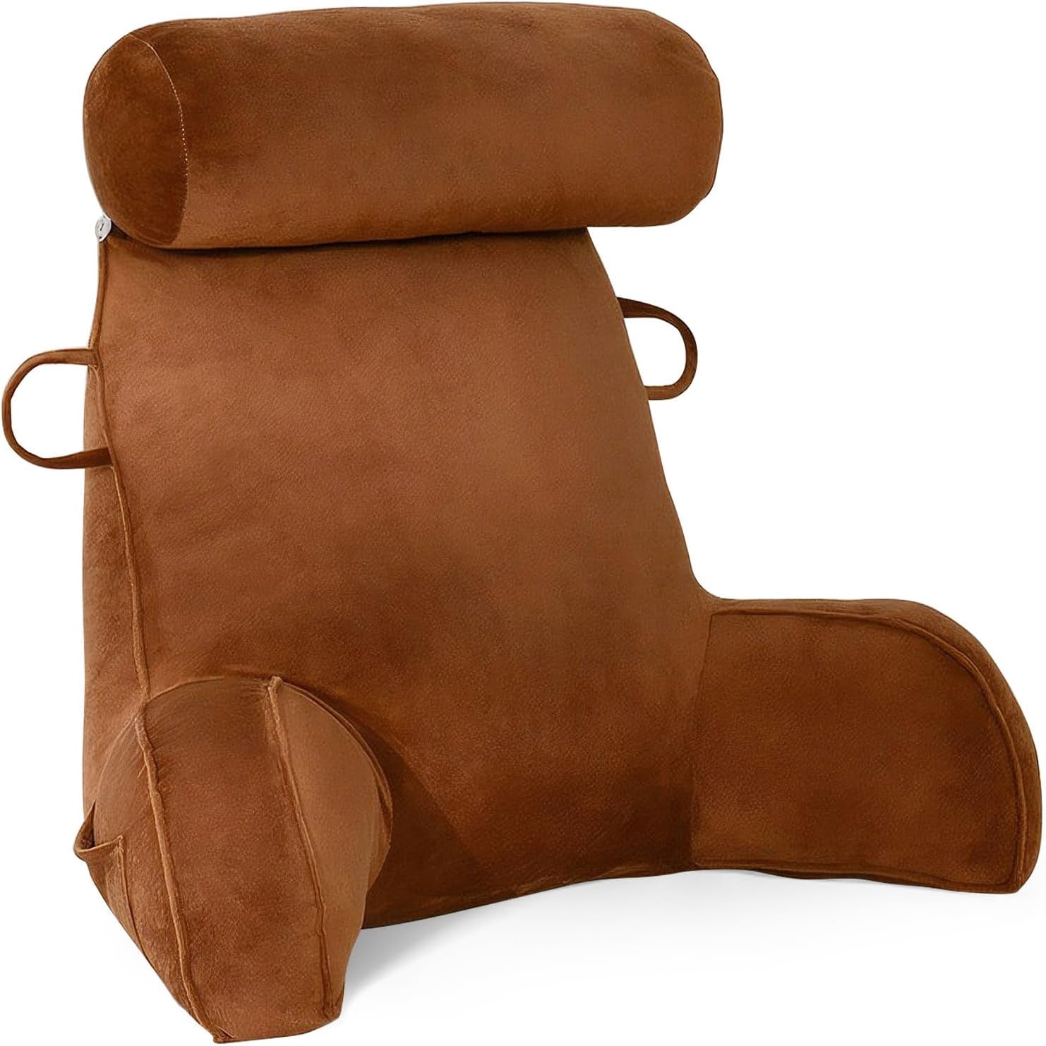 Oreiller de lecture XL pour lit et canapé avec tour de cou amovible, oreiller de dos idéal pour adultes avec mousse à mémoire de forme pour lire, travailler, jouer, regarder la télévision, se détendre (rose)