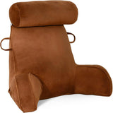 Oreiller de lecture XL pour lit et canapé avec tour de cou amovible, oreiller de dos idéal pour adultes avec mousse à mémoire de forme pour lire, travailler, jouer, regarder la télévision, se détendre (gris)