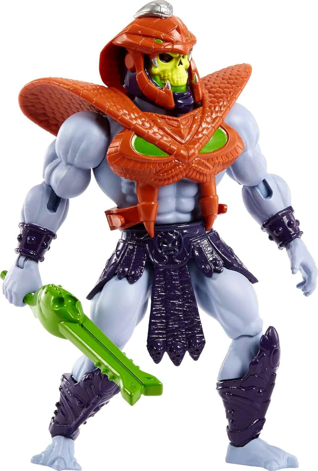 MASTERS of the UNIVERSE Snake Armor Skeletor - 16 articulations mobiles, emballage rétro, mini bande dessinée, pour enfants de 6 ans et plus et collectionneurs adultes, figurines d'action HKM68 Naty Shop