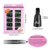 Hanyousheng Pinces à ongles, Clips à ongles, 10 pièces Noir Pinces à ongles, Pinces à ongles, Nails Art Gel Cap, Soak Off Clip Cap UV Gel Poliermittel Entferner Wrap Nail Tool