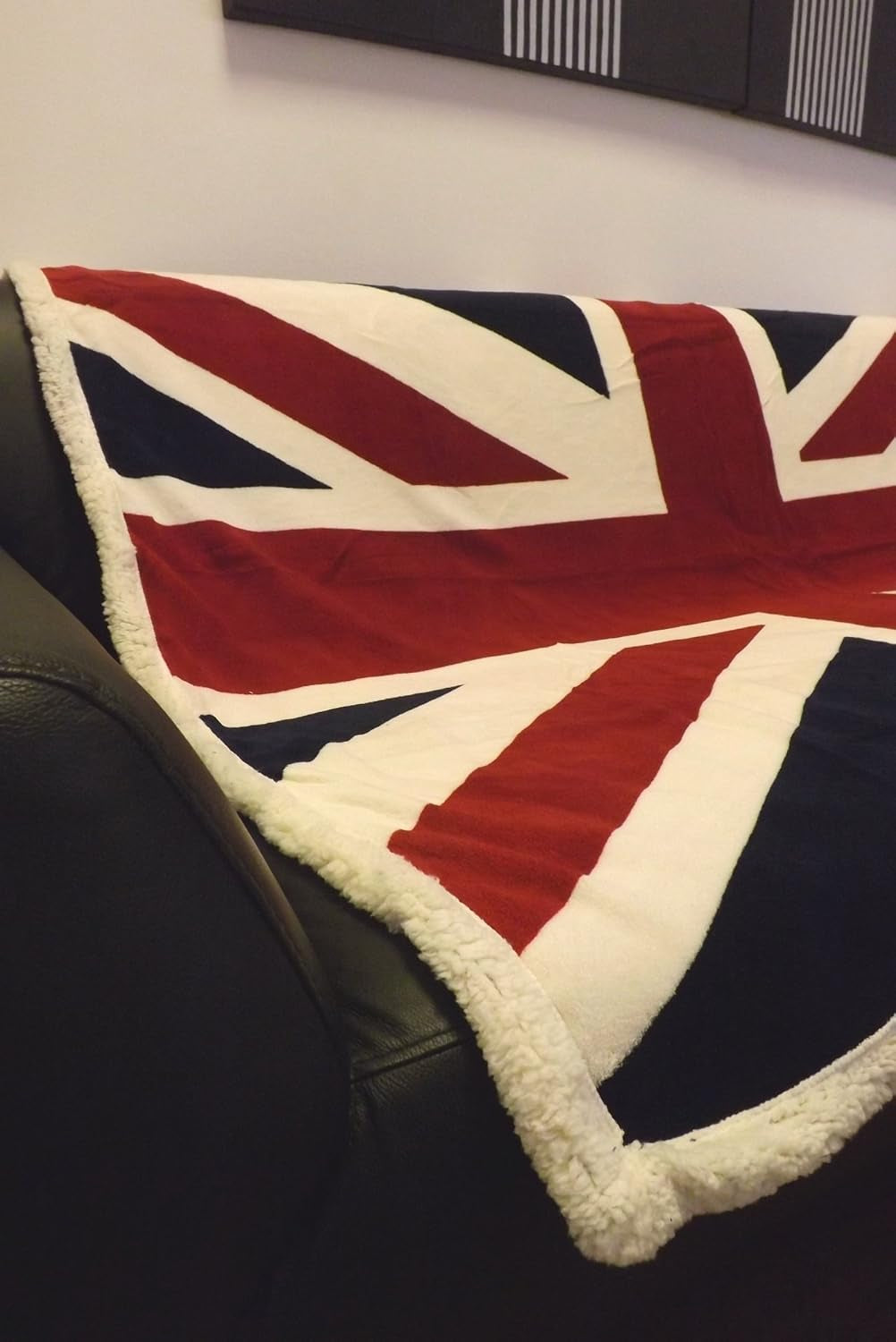 Rapport Union Jack Flag Couverture polaire extra douce pour lit/canapé rouge/blanc/bleu. Lits et couvertures Rapport Rouge / Blanc / Bleu