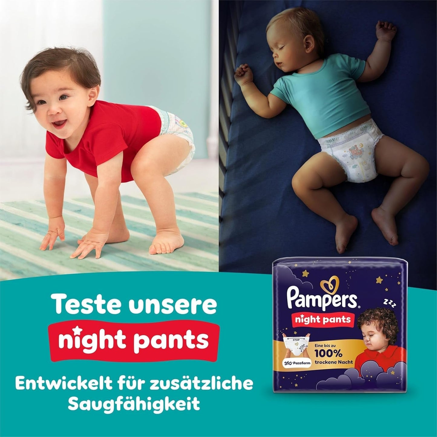 Pampers Baby-Dry Pants Größe 5, 160 Stück, 11kg-17kg, 360° auslaufsichere Fit pour le jour et la nuit