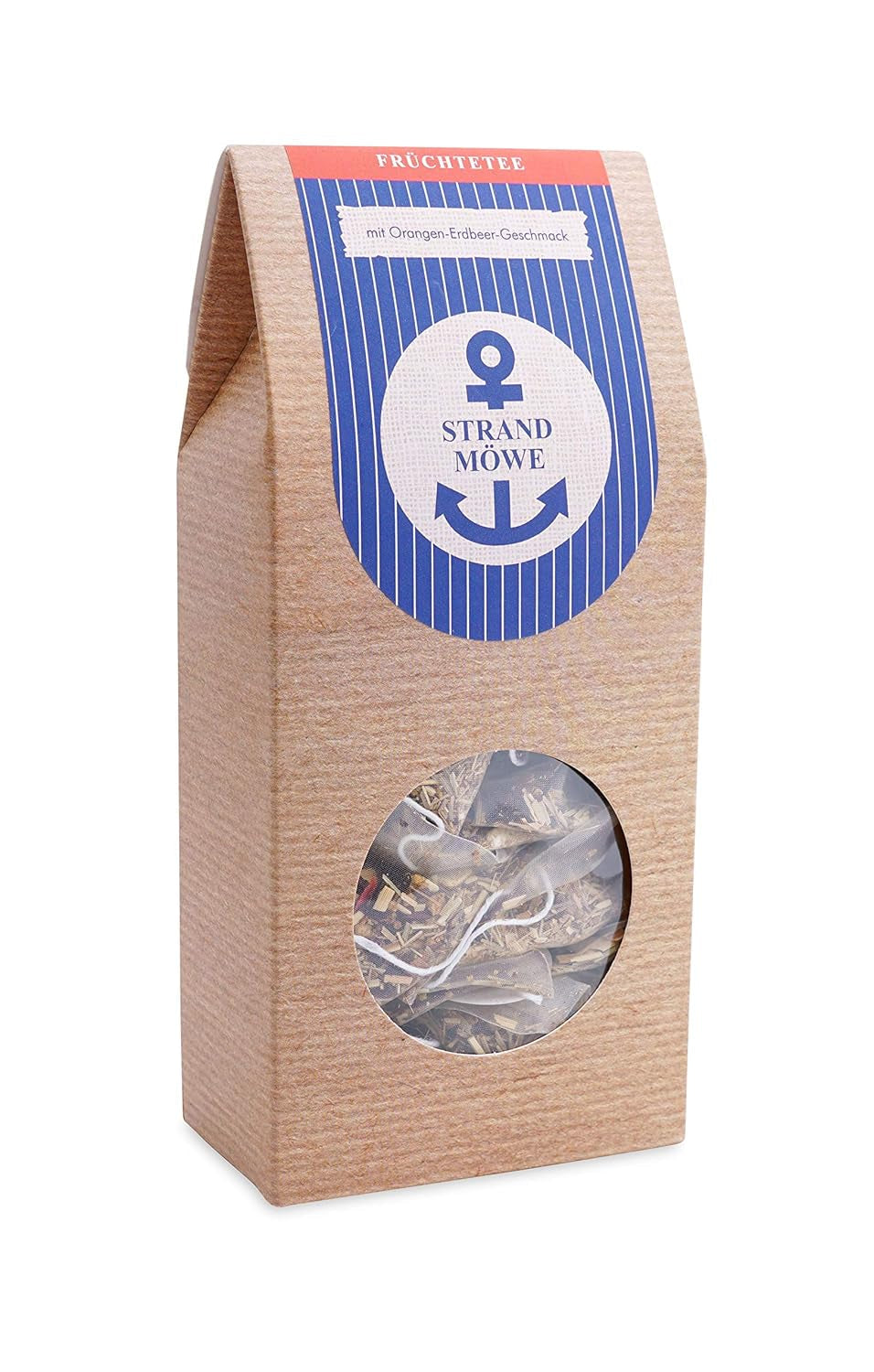 Thé aux fruits en sachets pyramidaux Oranges et fraises - Strandmöwe 15 sachets de thé Mehr Meer Sylter Teekontor