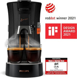 Machine à expresso à capsules PHILIPS Senseo Select avec sélection de l'intensité du café et fonction mémoire, en plastique recyclé, couleur : noir (CSA240/60)