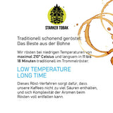 STARKER TOBAK Monsooned Malabar Café, grains entiers, torréfié à la main – torréfaction moyenne, Inde, 100 % Arabica, convient pour café filtre, presse française, cafetières entièrement automatiques, doux pour l'estomac – acidité très faible