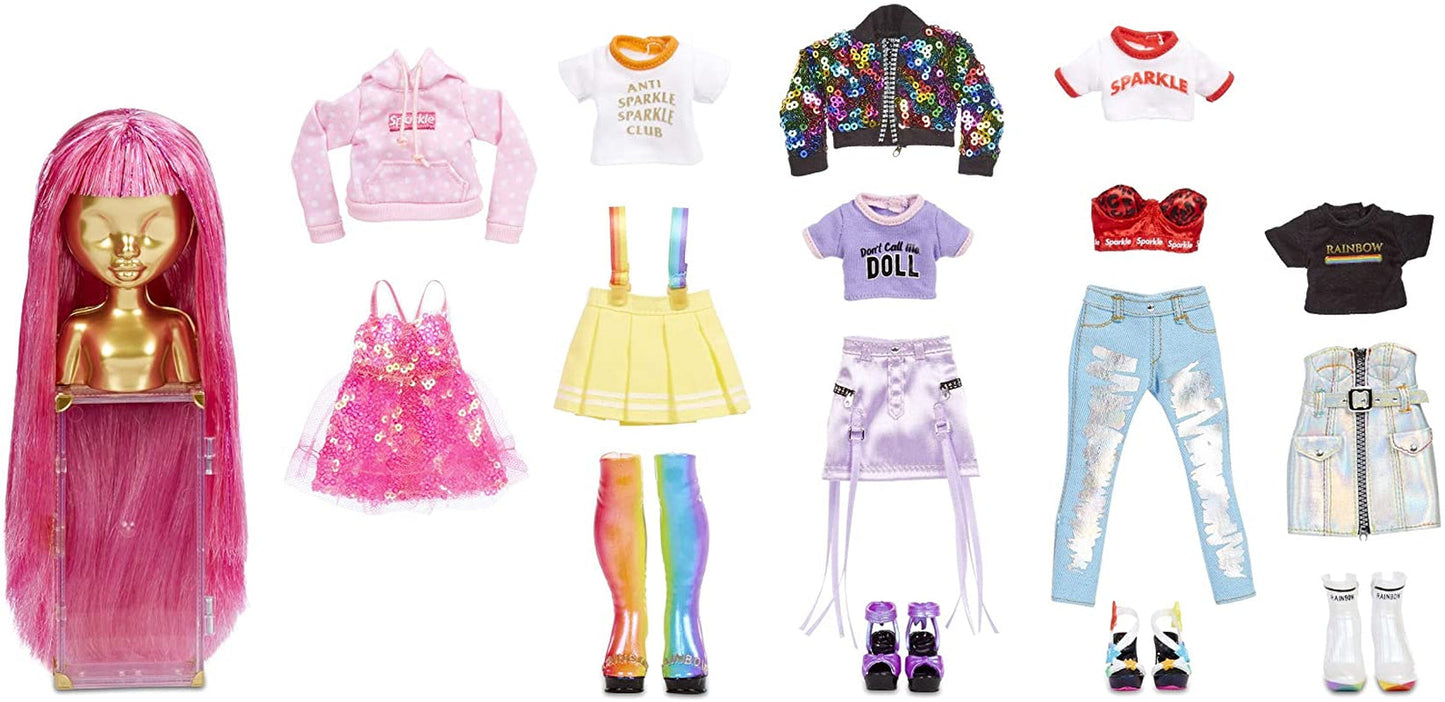 Rainbow High 571049 Fashion Studio - Poupée exclusive avec vêtements, accessoires et 2 perruques brillantes - Créez plus de 300 tenues !