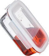 Relaxdays Lot de 6 boîtes de conservation en verre avec couvercle, 370 ml, boîtes de conservation alimentaire, couvercle en plastique, hermétique, bocal en verre, boîtes de conservation transparentes Naty Shop