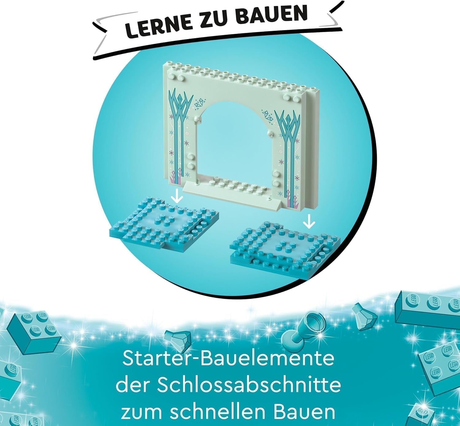 LEGO Disney La Reine des Neiges : le palais de glace d'Elsa, le château de la reine des glaces, la poupée Princesse ELSA et Anna, plus 2 figurines d'animaux, un cadeau idéal pour les filles et les garçons de 4 ans 43238 Jeux de construction Besuche den LEGO-Store