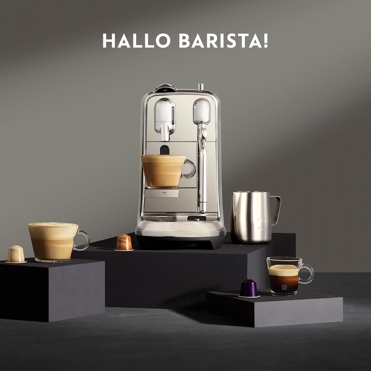 Machine à expresso à capsules Sage Nespresso SNE800BSS Creatista Plus, acier inoxydable brossé