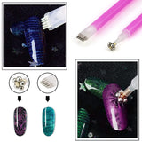 Nail Art Werkzeug Magnetstift, 10 Stück Nagel Magnet Stick Tool Set, Nagel Magnet Stift et Starker Magnet Stock Punktierungsstifte for DIY 3D Magnetics Katzenauge UV Gel Polnisch Nagel Kunst