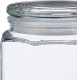 Lot de 6 bocaux de conservation Relaxdays avec couvercles, bocaux de conservation octogonaux en verre de 1,3 L, contenants hermétiques en verre, boîtes de conservation transparentes Naty Shop