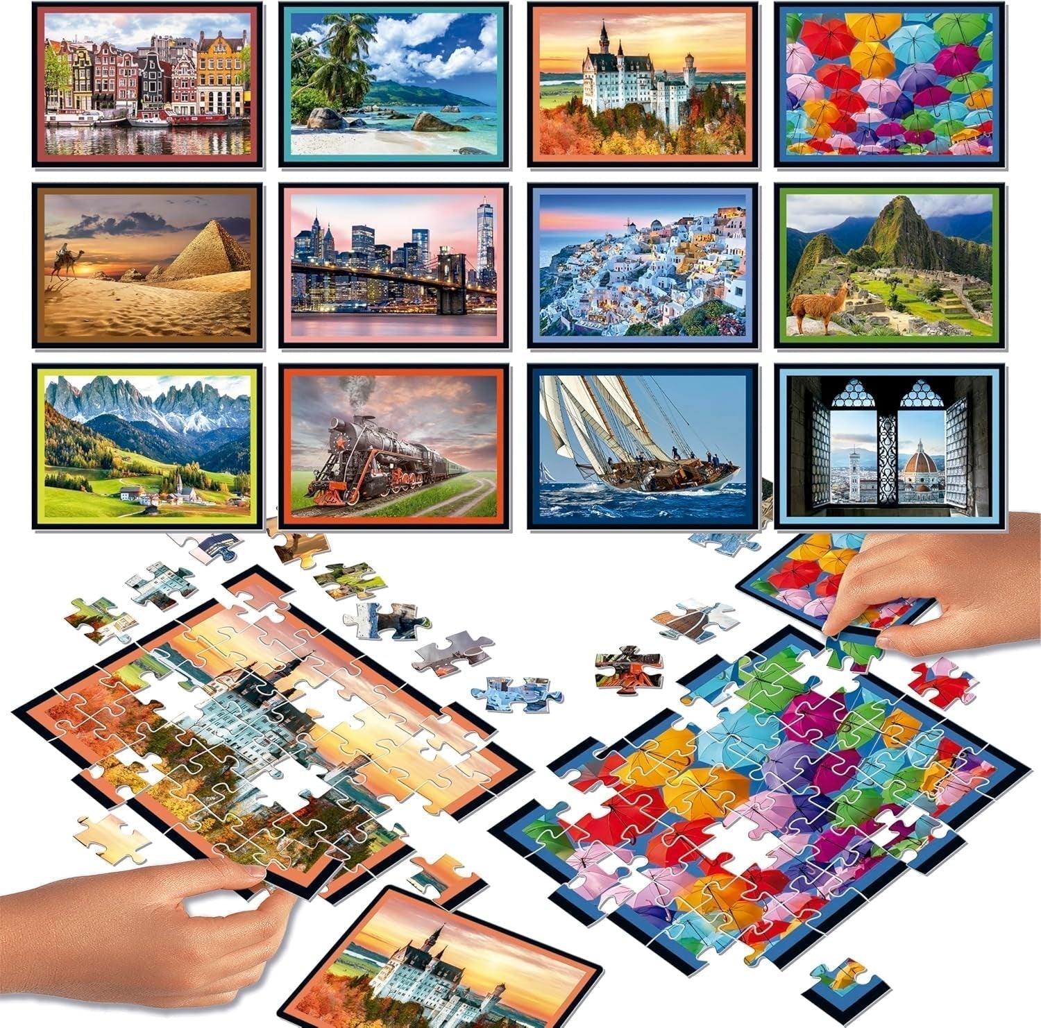 Educa - Paysages de bataille de puzzle. Une authentique bataille de pièces | Soyez le premier à terminer le puzzle pour devenir le gagnant. A partir de 7 ans (20121) Puzzle Naty Shop