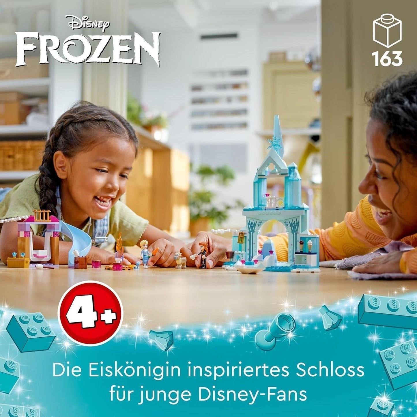 LEGO Disney La Reine des Neiges : le palais de glace d'Elsa, le château de la reine des glaces, la poupée Princesse ELSA et Anna, plus 2 figurines d'animaux, un cadeau idéal pour les filles et les garçons de 4 ans 43238 Jeux de construction Besuche den LEGO-Store