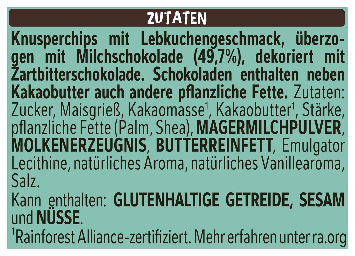 Nestlé Gingerbread, une collation délicieuse et croquante au goût de pain d'épices, enrobée de chocolat au lait et affinée de rayures décoratives de chocolat noir, pack de 4 (1 x 115g)