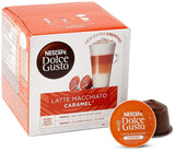 NESCAFÉ Dolce Gusto Café au Lait 96 capsules de café & Latte Macchiato Caramel, 48 capsules de café