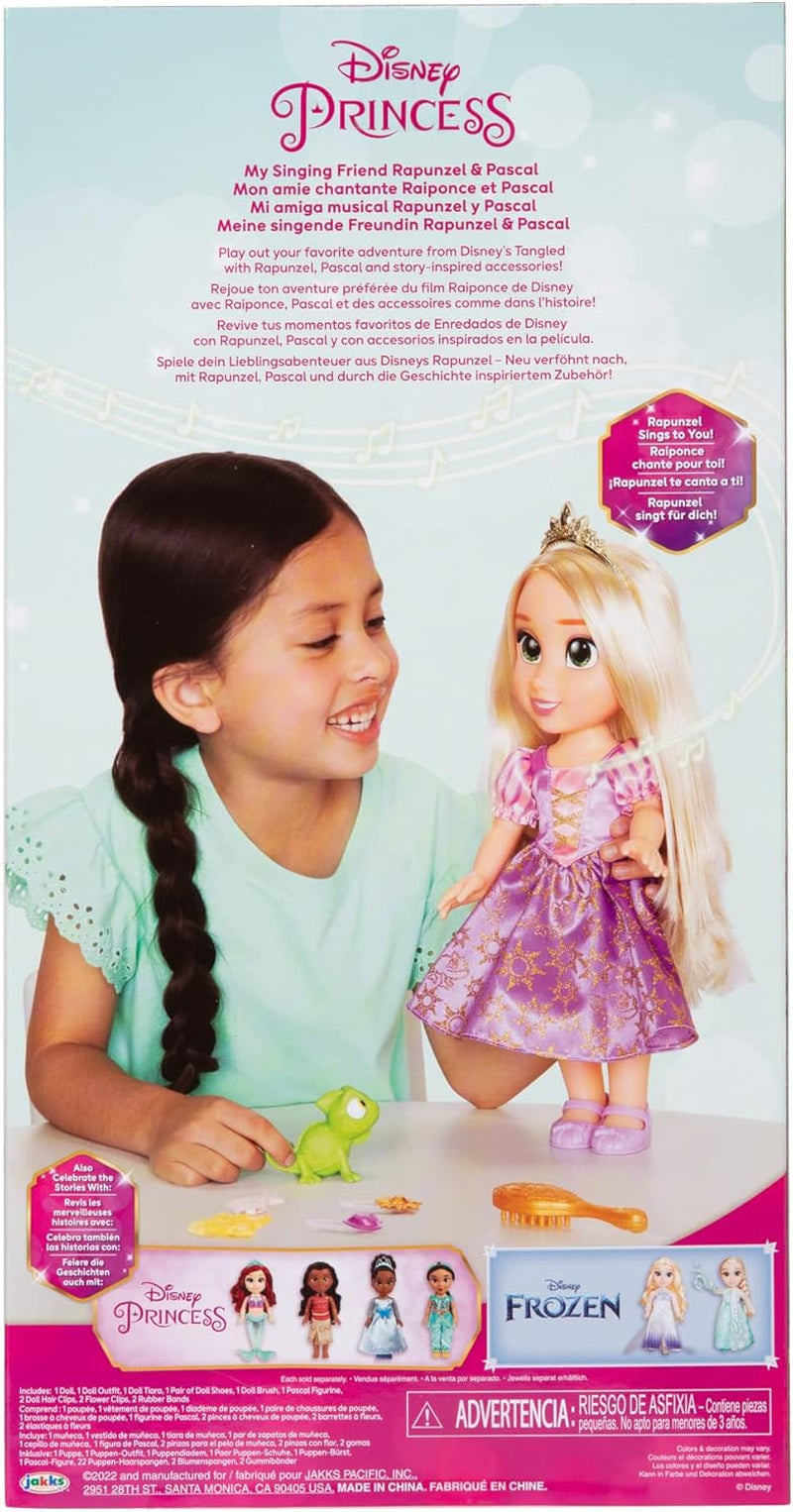 Poupée chantante Disney Princess Raiponce de 35 cm, chante « I See The Light », comprend des accessoires pour plus de plaisir, parfaite pour les filles de 3 ans et plus, violet