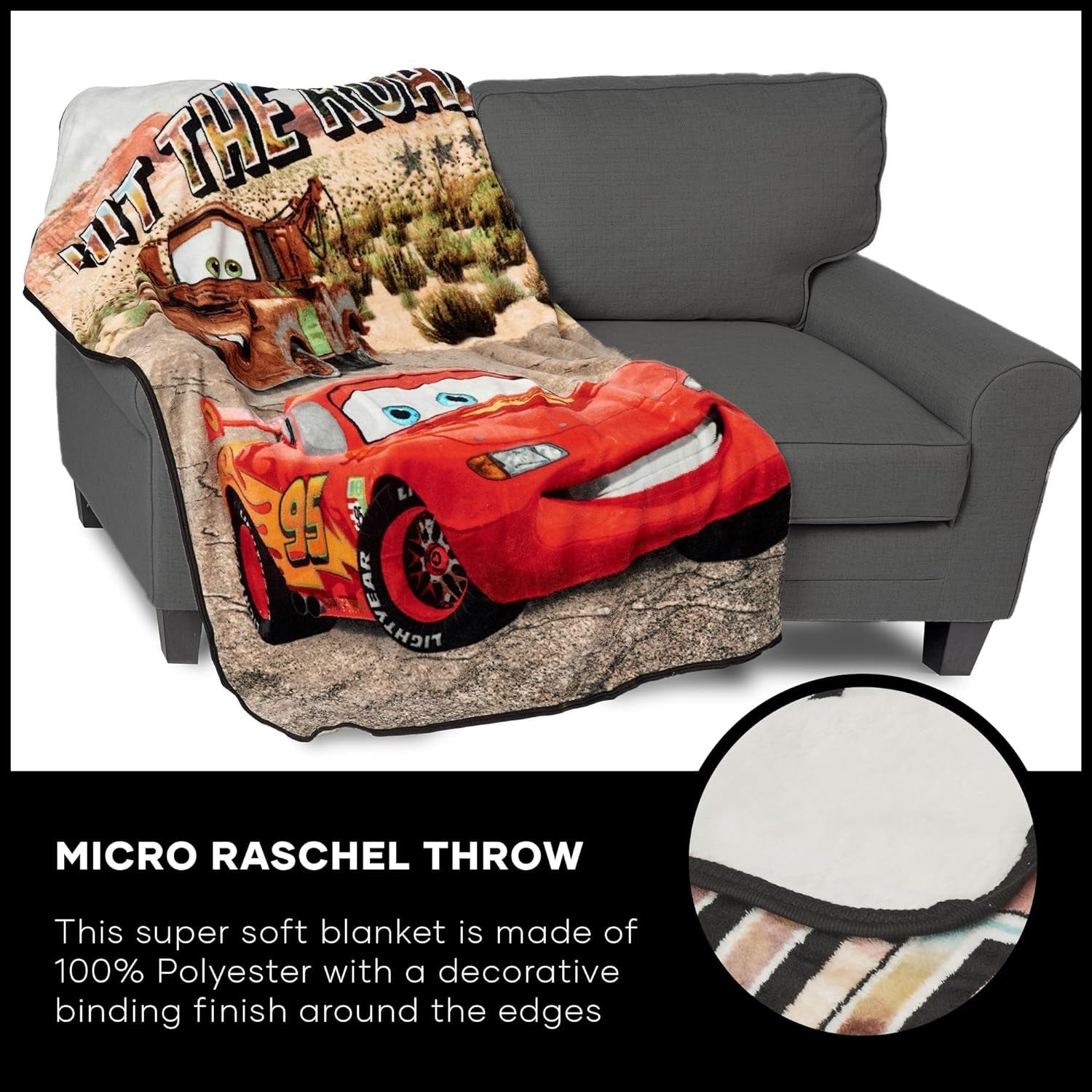 Lag3 Couverture Cars Micro Raschel, en polyester, dans la rue, 46 x 60 cm, lits et couvertures du nord-ouest