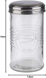 APS 40510 Distributeur de sucre - OLD FASHIONED, Ø 7,5 cm, H: 14 cm, Verre, 0,35 litre, Bouchon avec filetage en...