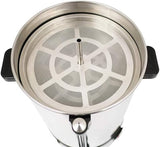 Machine à expresso Saro avec filtre rond - 6,75 L / 40 tasses - acier inoxydable - fonction préparation et maintien au chaud - robinet de sécurité - voyant - 1,5 kW - modèle SAROMICA 6005