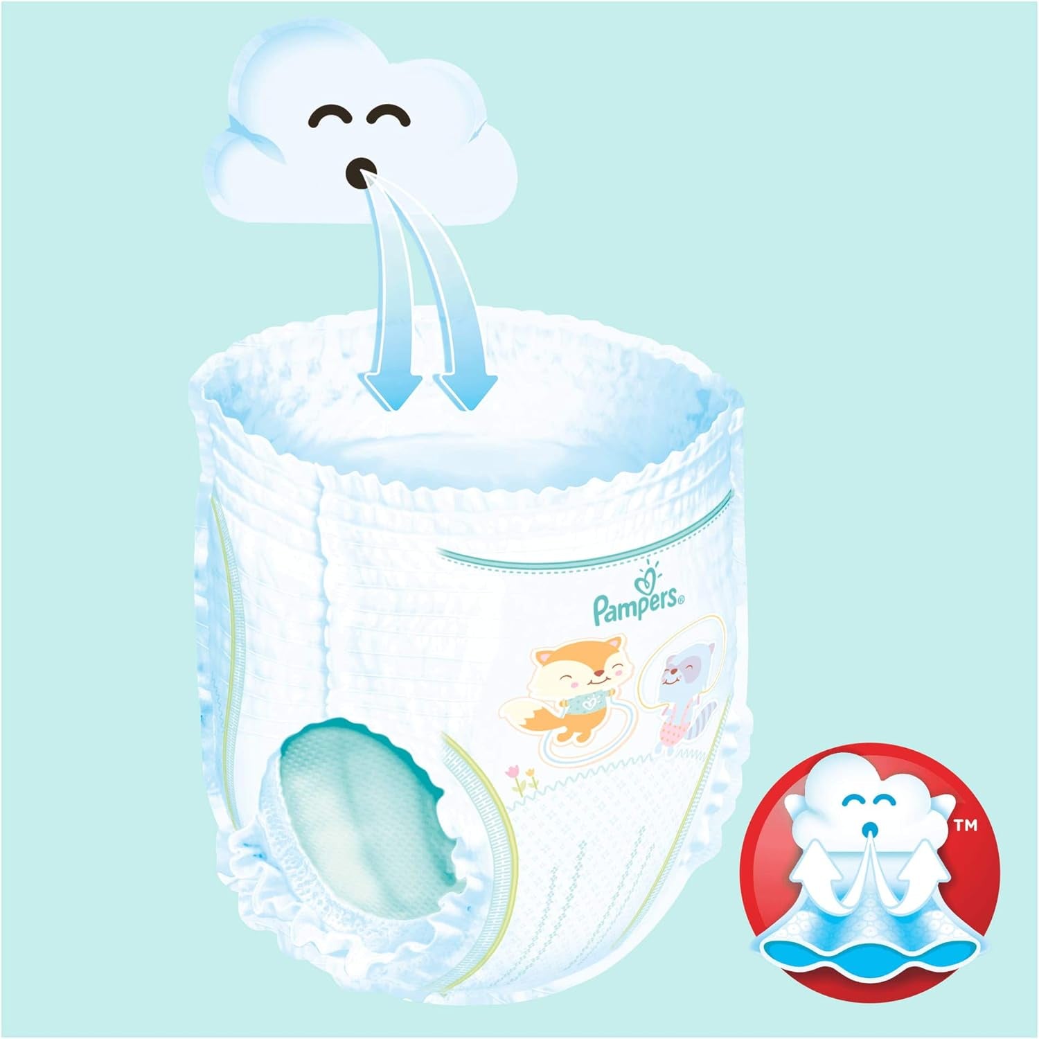 Pampers (ancienne version), culottes, taille 4, 9 kg-15 kg, paquet de trois (1 x 88 couches)