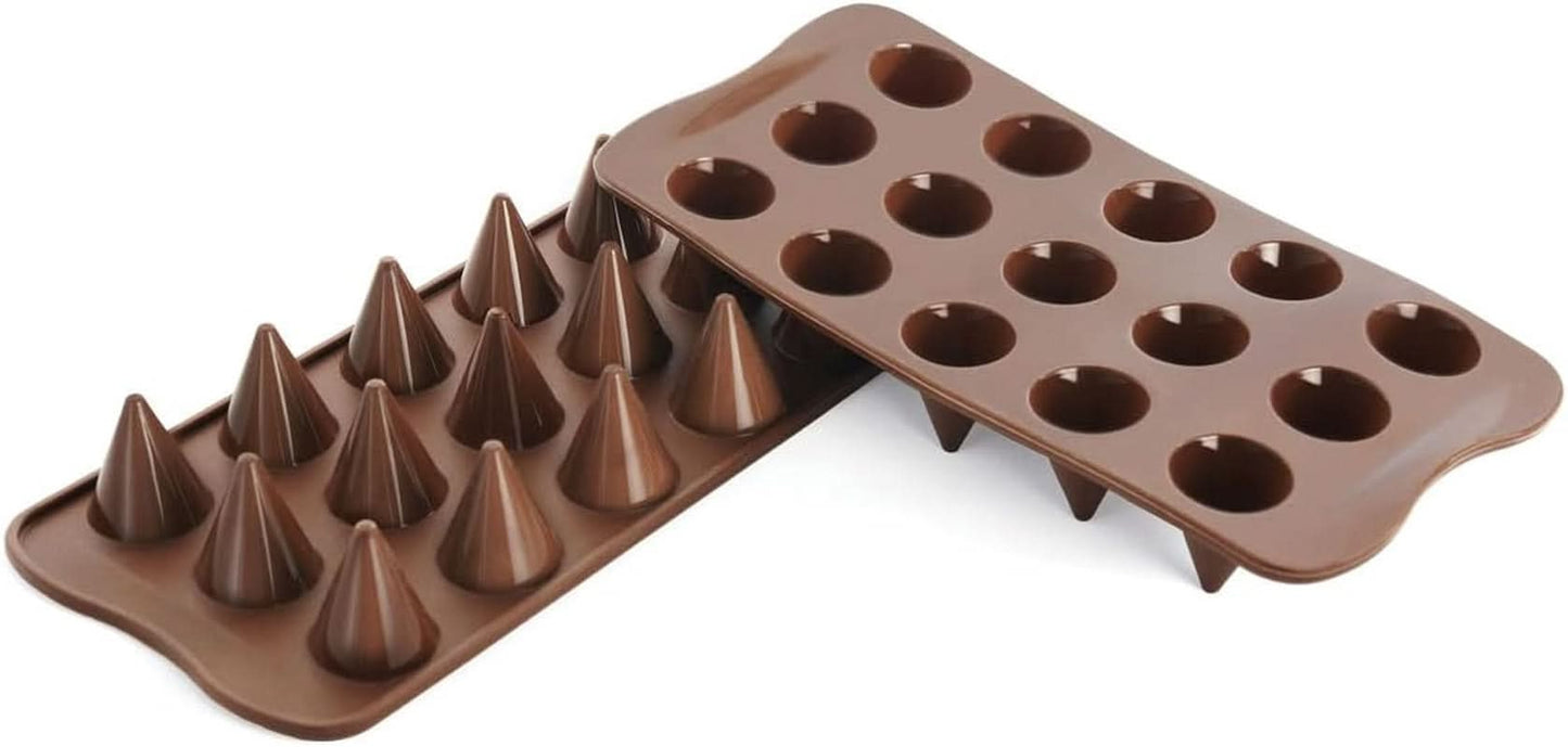Silikomart Silicone Praliné Forme Cône Ø 2,6 x H 2,8 cm, 7,5 ml, 15 cavités (SCG20) Cuisine Naty Shop