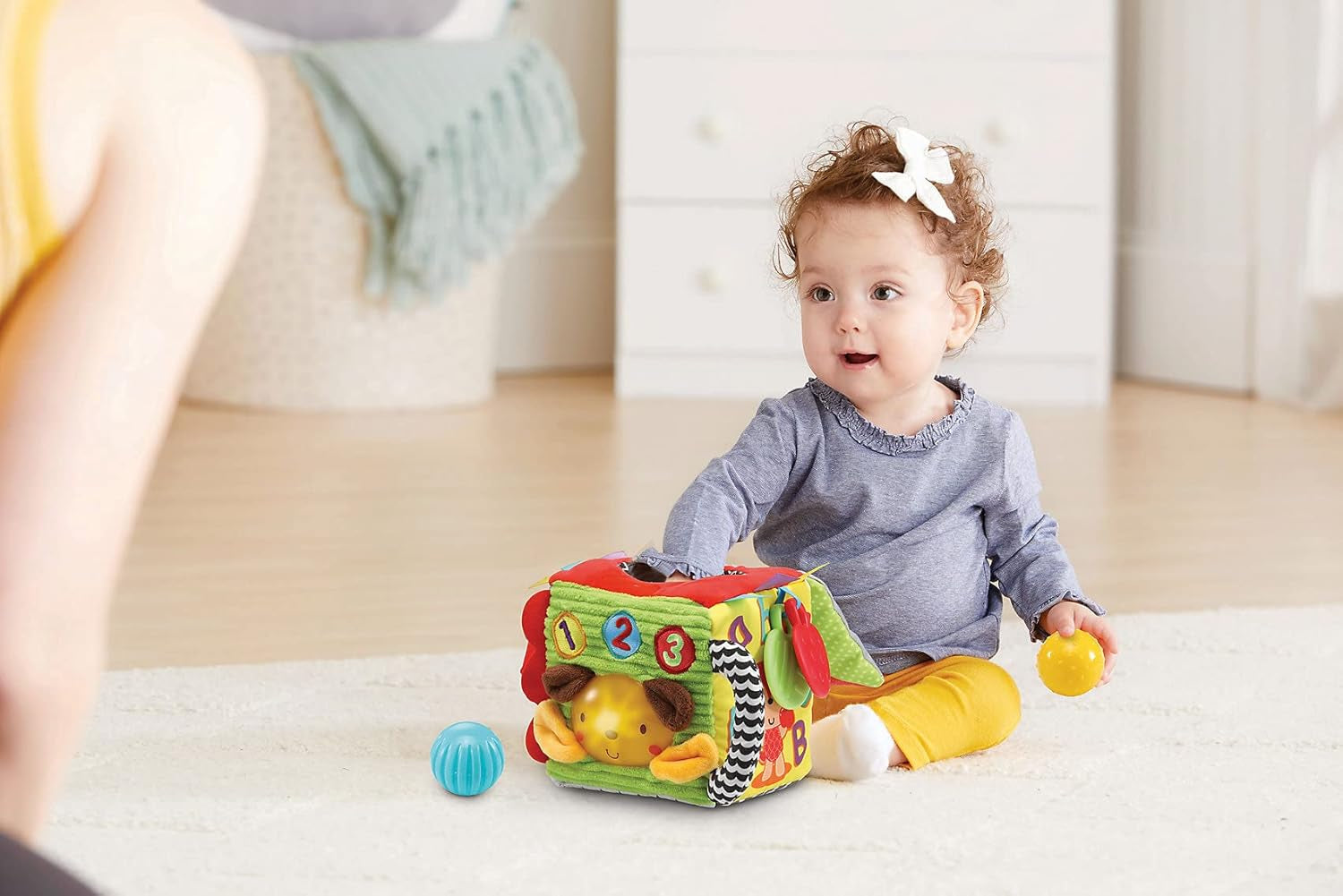 Vtech 80-528204 1-2-3 cube peluche pour enfant Jucarii Bebe Naty Shop