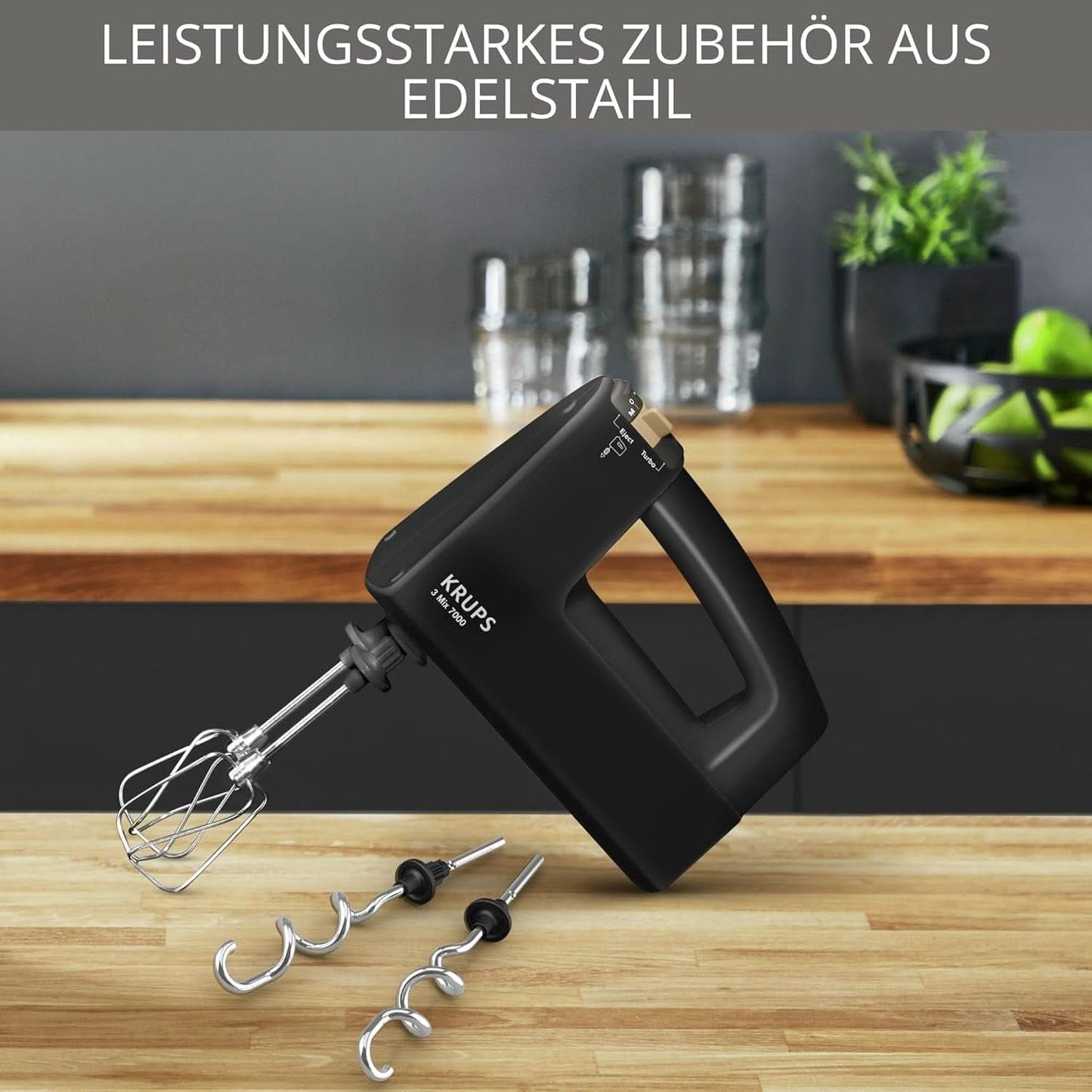Krups 3Mix 7000 Batteur à main 60 Jahre Special Edition, 500 Watt, Knet- Und Rührhaken Aus Edelstahl, Langes Netzkabel, Zubehörtasche, F6085811, Schwarz/Kupfer Kitchen Naty Shop