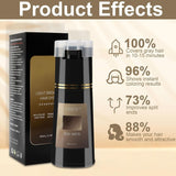 Shampoing pour coloration de cheveux, shampoing pour coloration instantanée 3 en 1, shampoing pour coloration instantanée des cheveux, shampoing pour coloration de cheveux noirs, shampoing pour coloration de cheveux (brun clair) Naty Shop Hair Dye