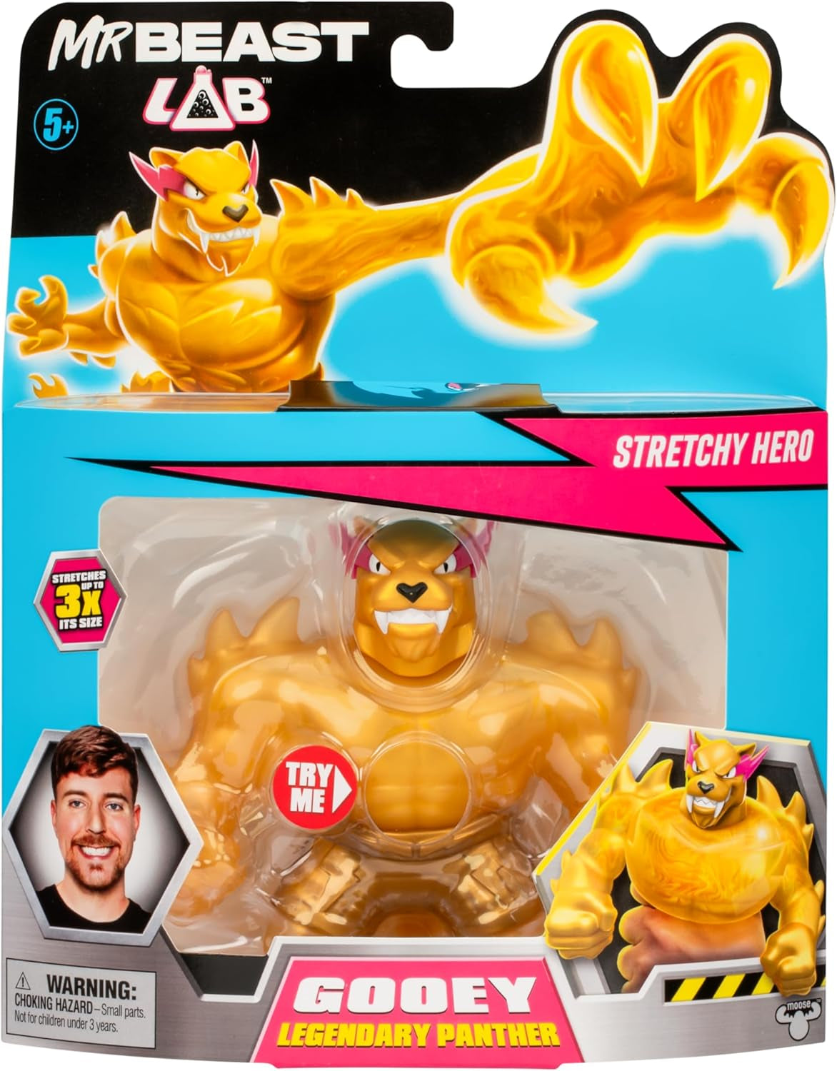 MRBEAST LAB 24738 Les Héros de GOO JIT Zu Figurine Élastique Pliante Légendaire Panthère Figurines Naty Shop