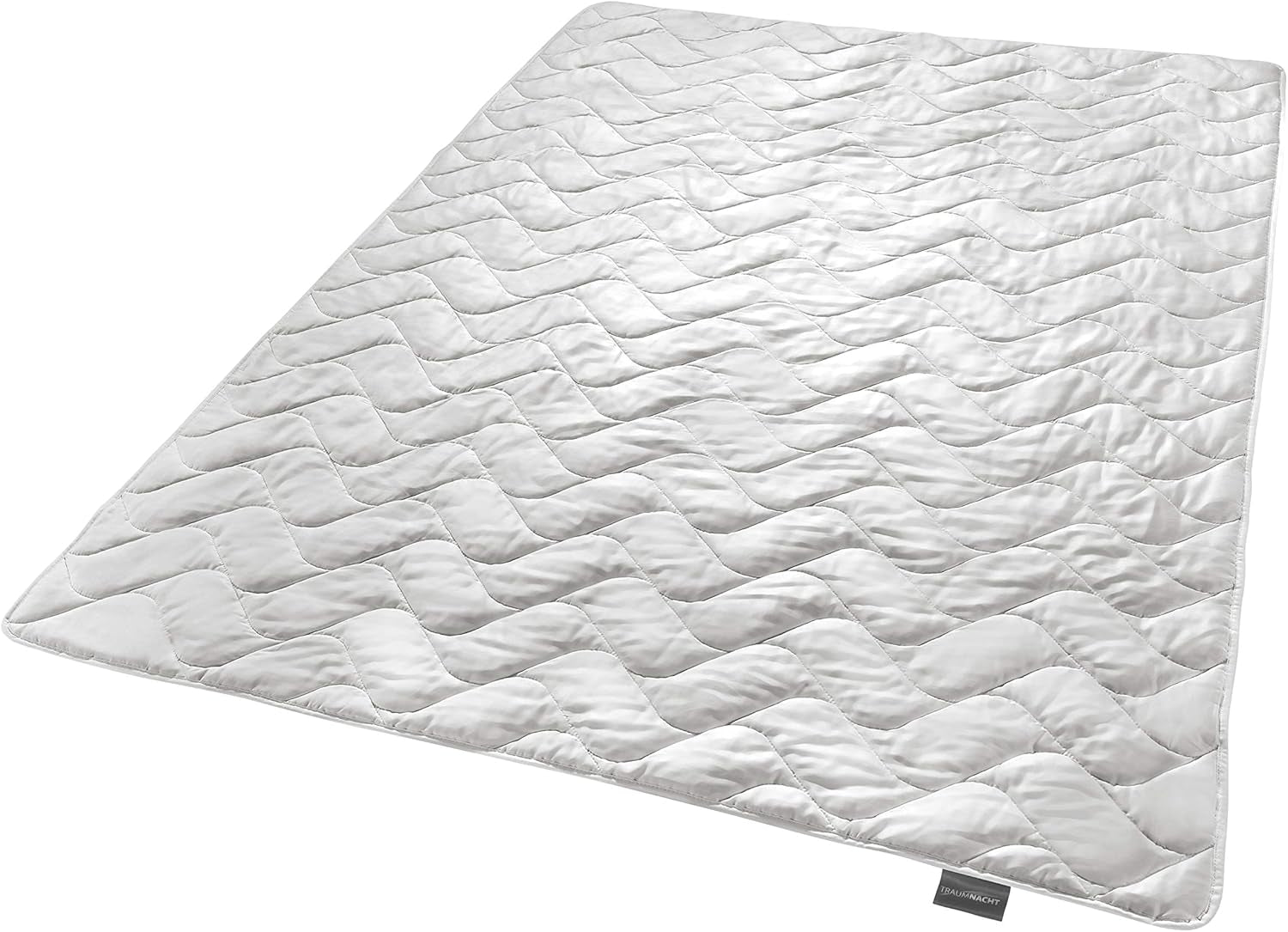 Traumnacht Exklusiv Couette d'été légère en 100% Soie Sauvage, Certifiée Oeko-Tex, Fabriquée en Allemagne, Poids de Remplissage: 550Gr, 135 X 200 Cm Couettes et Couettes Naty Shop 135 X 200 Couverture d'été - Soie Sauvage