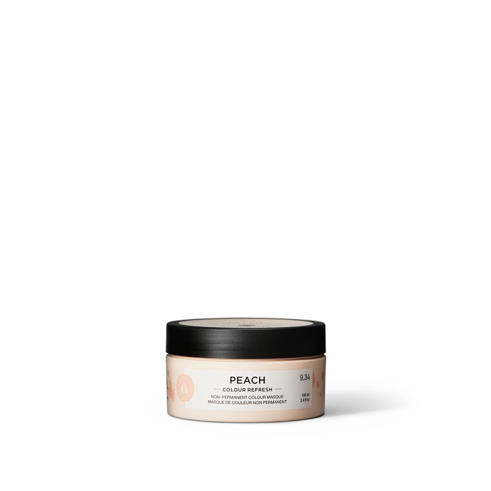 Maria Nila Color Refresh 300 ml - Une bombe colorée nourrissante contenant des pigments colorants temporaires qui rafraîchissent rapidement la couleur des cheveux. 100% végétalien. Sans sulfates et sans parabènes. Naty Shop Teinture capillaire pêche