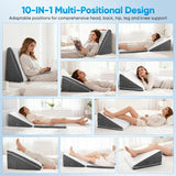 Oreiller en plumes pour lit et canapé, L50xL50xH26 Oreiller de lecture double avec housse lavable, mousse à mémoire de forme, pour ronfler et pour plus de confort au niveau du cou et du dos