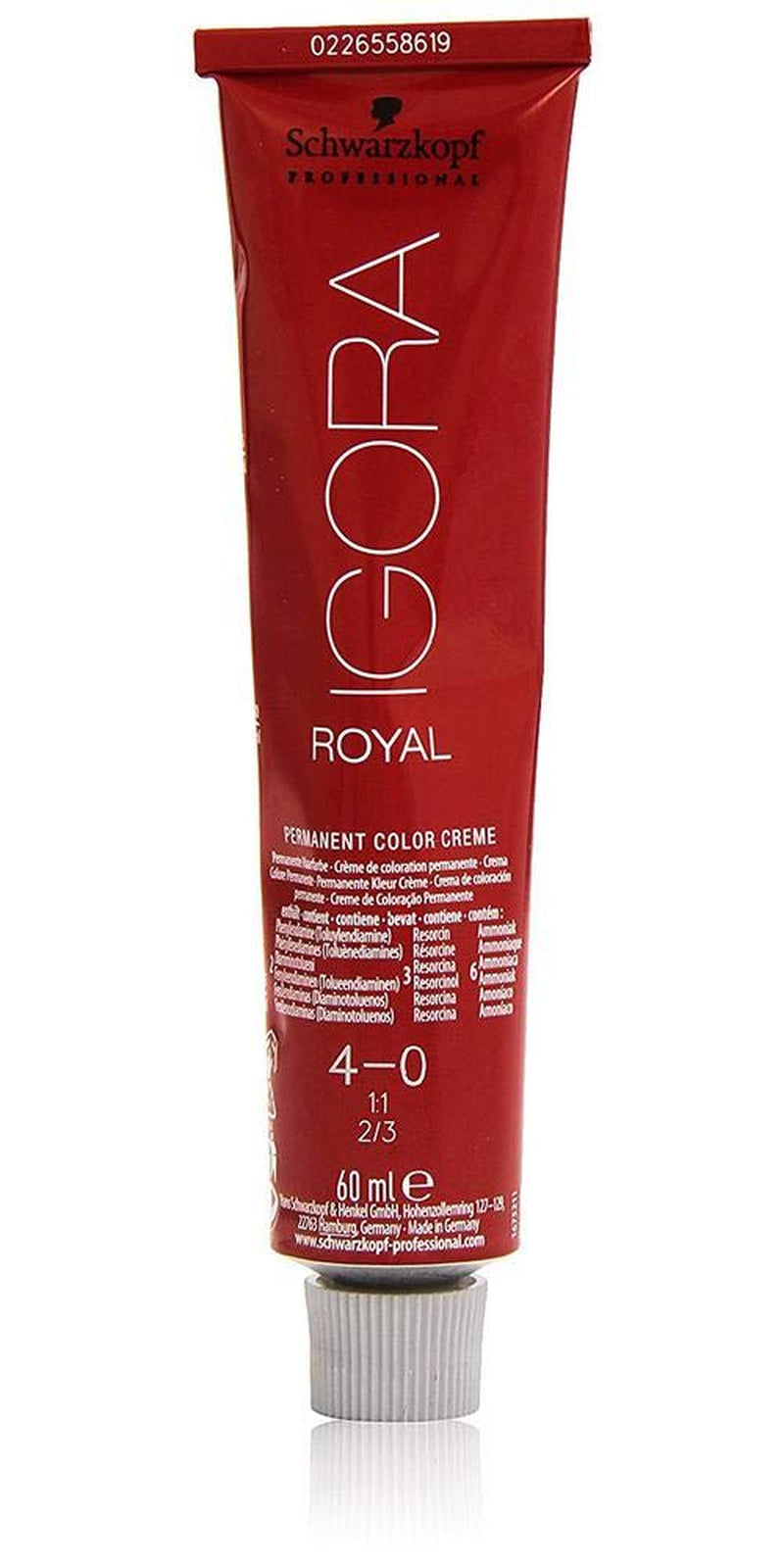 Schwarzkopf IGORA Royal Premium Coloration capillaire 4-0 châtain moyen, 1 paquet (1 x 60 g) Teinture capillaire Naty Shop