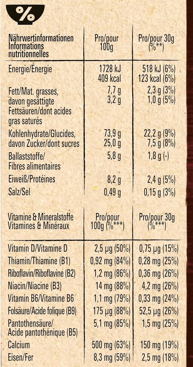 Céréales LION, Céréales chocolat au caramel et farine complète 41%, paquet 8 x 400 grammes Cereal Naty Shop