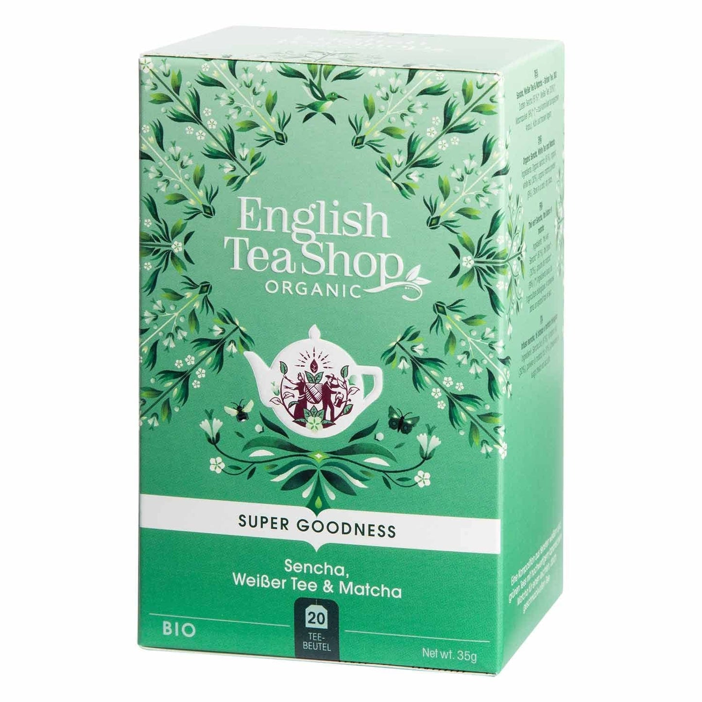 ETS - Sencha, thé blanc et Matcha, BIO, 20 sachets de thé #