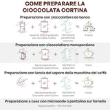 Chocolat chaud italien Cortina saveur CLASSIC - (15 X 30 g) Portion individuelle, enveloppe, 450 g Cacao et Chocolat Chaud Naty Shop