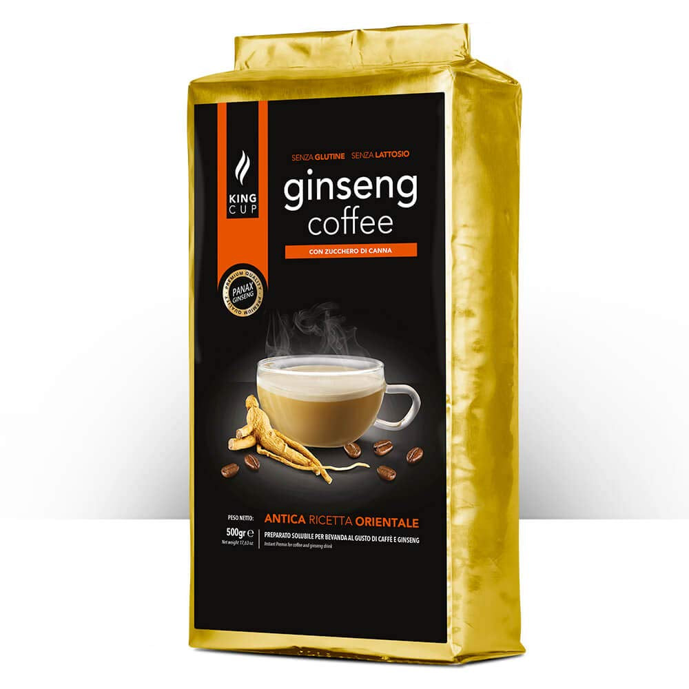- 1 Emballage de 500 Gr de Ginseng avec Brauner Canhrzucker-Löslichem Kaffeepulver zum Süßen, Ideal zum Adden zu Heißem Wasser, Glutenfrei, Laktosefrei et Gentechnikfrei
