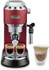 De'Longhi Dedica Style EC 685.B – Machine à expresso avec porte-filtre, machine à expresso avec mousseur à lait professionnel, seulement 15 cm de large, pour café moulu ou capsules ESE, réservoir d'eau 1 l, noir