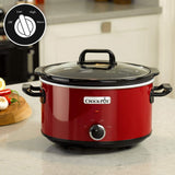 Mijoteuse Crock-Pot, 2 réglages de température + fonction maintien au chaud, 3,5 litres (3-4 personnes), rouge [SCV400RD] Mijoteuse Naty Shop